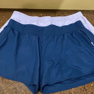 Athletic Brand Shorts 2 Pair 1 Navy 1 Lilac